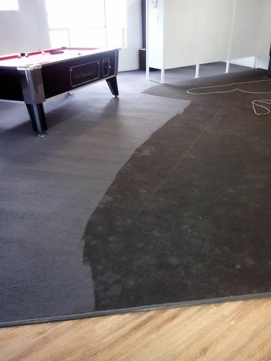 Commercial carpet in a pub after cleaning