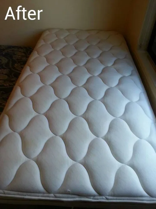 A mattress after professional steam cleaning