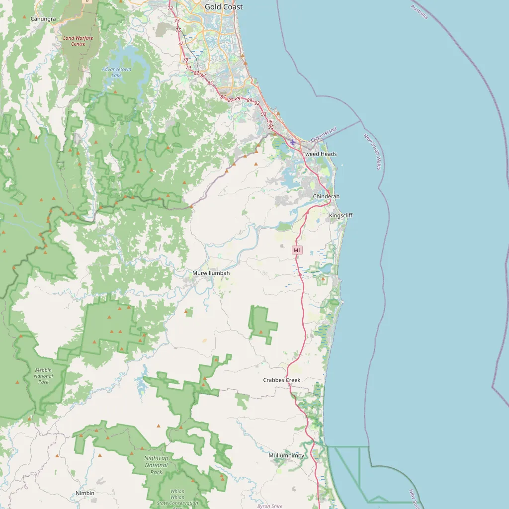 Map of the Hydro X service area across the Tweed Shire